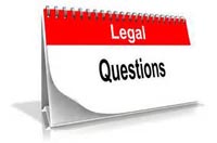Note pad with words Legal Question