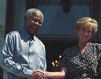 Nelson Mandela with Princess Diana