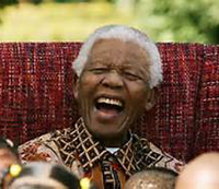 Nelson Mandela Laughing and smiling