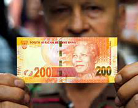 Nelson Mandela face on money