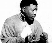 Nelson Mandela in fighter gear